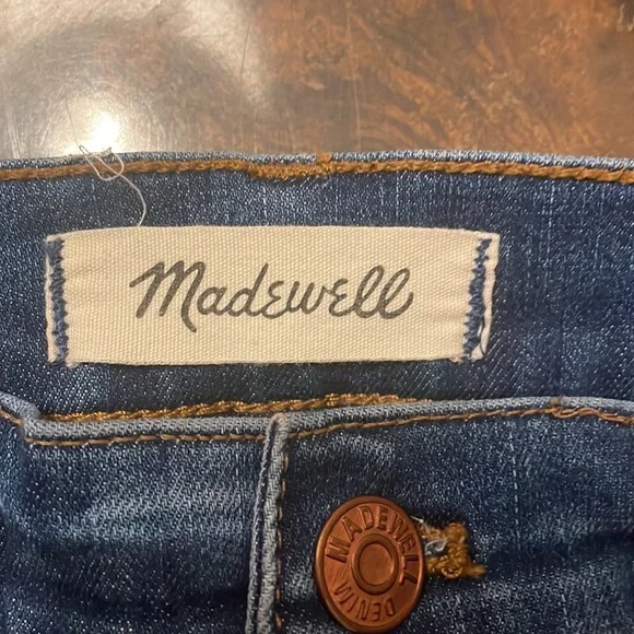 NWOT Madewell 10” High-Rise Skinny button-fly jeans with deconstructed hem - Picture 3 of 6